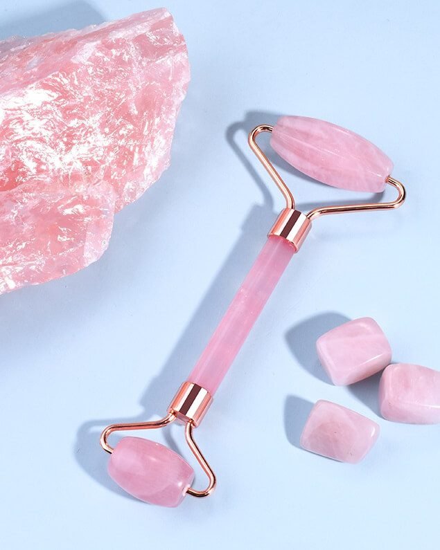 rose quartz face roller